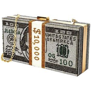 Money Stack Bling Purse
